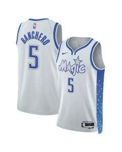 Men's Orlando Magic #5 Paolo Banchero Nike Silver 2025/26 Swingman City Edition Jersey (Silver)