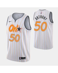 Men's Orlando Magic #50 Cole Anthony 2020-21 White City Edition Stitched Swingman Jersey