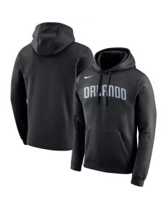 Men's Orlando Magic Black City Edition Logo Essential Pullover Hoodie