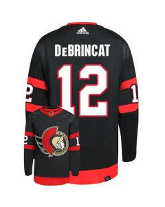 Men's Ottawa Senators #12 Alex DeBrincat 2021 Black Stitched Home Jersey