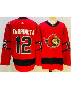 Men's Ottawa Senators #12 Alex DeBrincat 2021 Red Reverse Retro Stitched Jersey