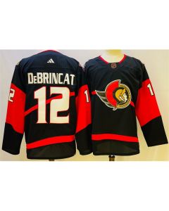 Men's Ottawa Senators #12 Alex DeBrincat Black Stitched Jersey
