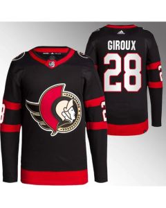 Men's Ottawa Senators #28 Claude Giroux 2021 Black Stitched Home Jersey