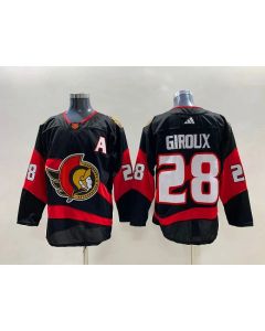 Men's Ottawa Senators #28 Claude Giroux Black Stitched Jersey