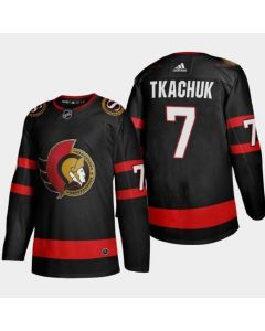 Men's Ottawa Senators #7 Brady Tkachuk 2021 Black Stitched Home Jersey