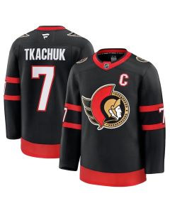 Men's Ottawa Senators #7 Brady Tkachuk Black Home Premium Jersey