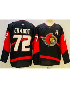 Men's Ottawa Senators #72 Thomas Chabot Black Stitched Jersey