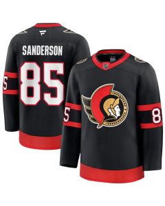Men's Ottawa Senators #85 Jake Sanderson Black Home Premium Player Jersey