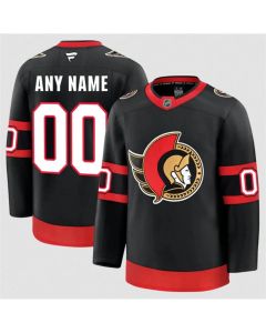 Men's Ottawa Senators Active Player Custom Black 2024-25 Home Stitched Hockey Jersey