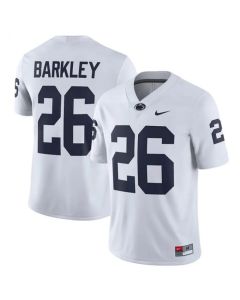 Men's Penn State Nittany Lions #26 Saquon Barkley White Stitched Jersey (White)