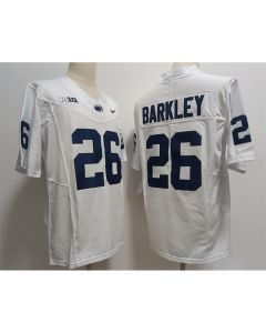 Men's Penn State Nittany Lions #26 Saquon Barkley White Stitched Jersey