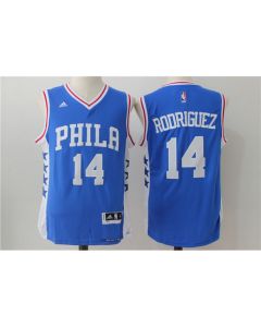 Men's Philadelphia 76ers #14 Rodriguez Blue Stitched NBA Jersey