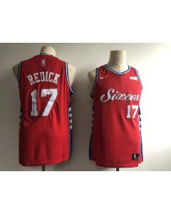 Men's Philadelphia 76ers #17 J.J. Redick Red Stitched NBA Jersey