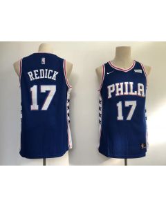 Men's Philadelphia 76ers #17 JJ Redick Blue Swingman Stitched NBA Jersey