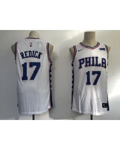 Men's Philadelphia 76ers #17 JJ Redick White Swingman Stitched NBA Jersey