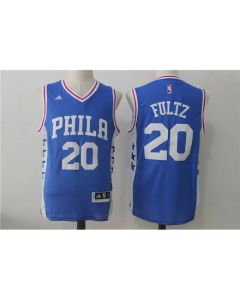 Men's Philadelphia 76ers #20 Fultz Blue Stitched NBA Jersey