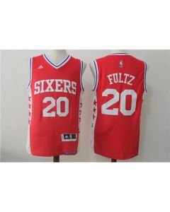 Men's Philadelphia 76ers #20 Fultz Red Stitched NBA Jersey