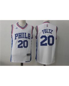 Men's Philadelphia 76ers #20 Fultz White Stitched NBA Jersey