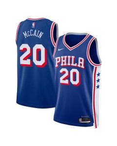 Men's Philadelphia 76ers #20 Jared McCain Blue Swingman Icon Edition Jersey
