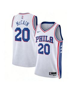 Men's Philadelphia 76ers #20 Jared McCain White 2022/23 Swingman Association Edition Jersey (White)