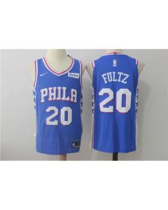 Men's Philadelphia 76ers #20 Markelle Fultz Blue Stitched NBA Jersey