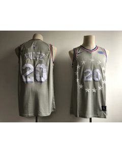 Men's Philadelphia 76ers #20 Markelle Fultz Gray 2018/19 City Edition Swingman Stitched NBA Jersey