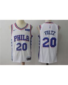 Men's Philadelphia 76ers #20 Markelle Fultz White Stitched NBA Jersey