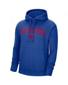 Men's Philadelphia 76ers 2021 Blue Heritage Essential Pullover Hoodie