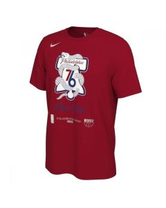 Men's Philadelphia 76ers 2021 Red Playoff Bound Mantra T-Shirt