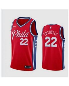 Men's Philadelphia 76ers #22 Matisse Thybulle Red Stitched NBA Jersey