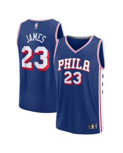 Men's Philadelphia 76ers #23 LeBron James Royal Fast Break Icon Edition Jersey