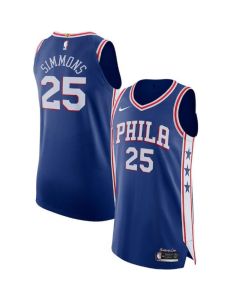 Men's Philadelphia 76ers #25 Ben Simmons Royal Icon Edition Stitched Jersey