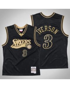 Men's Philadelphia 76ers #3 Allen Iverson Black 2000-01 Limited Stitched Jersey