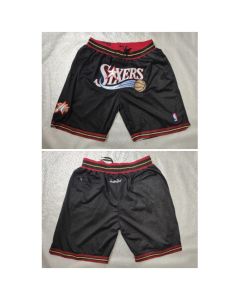 Men's Philadelphia 76ers Black Shorts (Run Small)