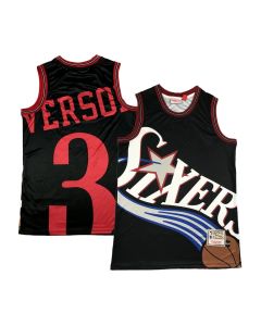 Men's Philadelphia 76ers Black Stitched Basketball Jersey (Black)