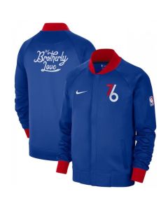Men's Philadelphia 76ers Blue 2022/23 City Edition Showtime Thermaflex Full-Zip Jacket