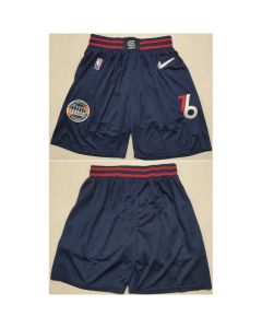 Men's Philadelphia 76ers Navy 75th Anniversary Shorts (Run Small)