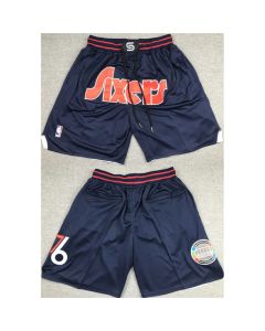 Men's Philadelphia 76ers Navy Shorts (Run Small) (Navy)
