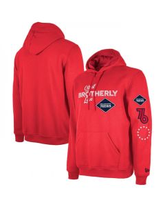 Men's Philadelphia 76ers Red 2023/24 City Edition Pullover Hoodie