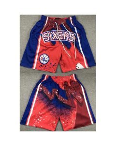 Men's Philadelphia 76ers Red/Blue Shorts (Run Small)