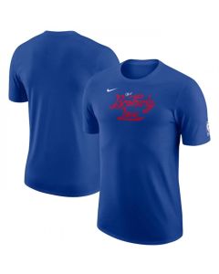 Men's Philadelphia 76ers Royal 2022/23 City Edition Essential Warmup T-Shirt