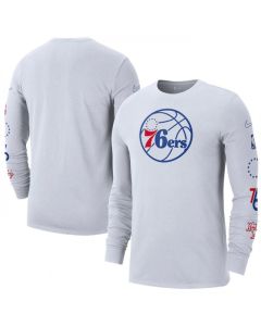 Men's Philadelphia 76ers White 2022/23 City Edition Essential Expressive Long Sleeve T-Shirt