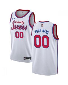 Men's Philadelphia 76ers White Customized Stitched NBA Jersey