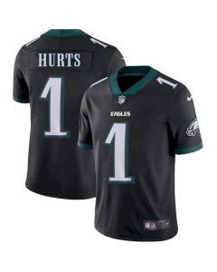 Men's Philadelphia Eagles #1 Jalen Hurts Black Vapor Untouchable Limited Stitched Jersey