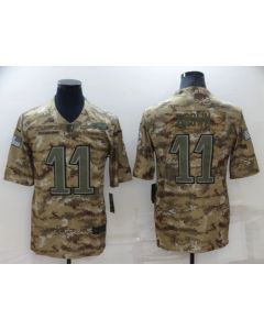 Men's Philadelphia Eagles #11 A. J. Brown Camo Salute To Service Limited Stitched Jersey (Brown Camo)