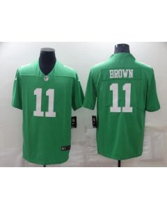 Men's Philadelphia Eagles #11 A. J. Brown Green Vapor Untouchable Limited Stitched Jersey (Green Brown)