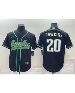 Men's Philadelphia Eagles #20 Brian Dawkins Black Cool Base Stitched Baseball Jersey (Black)