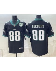 Men's Philadelphia Eagles #88 Dallas Goedert Black With Patch Vapor Limited Jersey (Black)