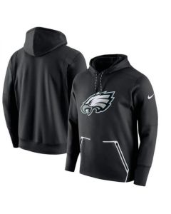 Men's Philadelphia Eagles Black Champ Drive Vapor Speed Pullover Hoodie