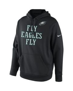 Men's Philadelphia Eagles Black Fly Eagles Fly Pullover Hoodie